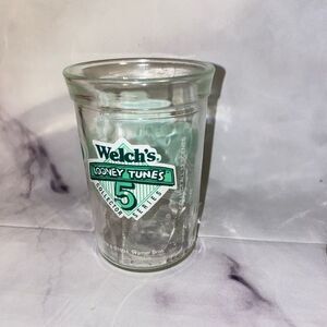 Vtg 1994 Welch's Looney Tunes 5 Taz Blowing Bubbles Straight Jelly glass